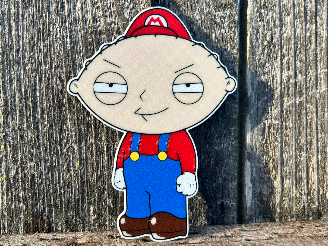 Stewie Mario Bag Tag or keychain