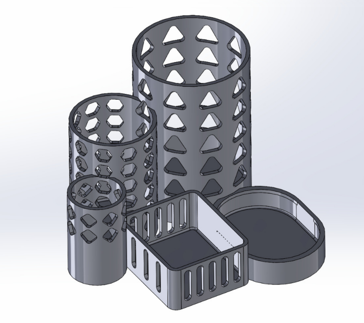 Geometric Desk Organizer