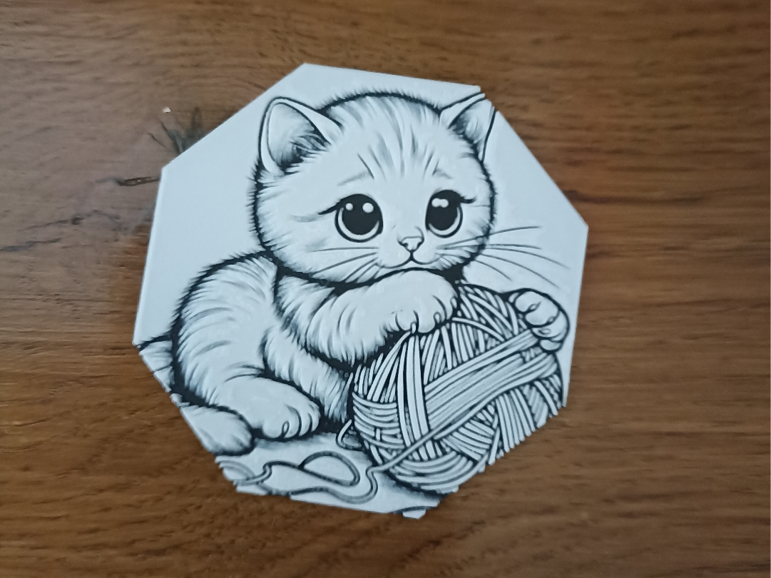 Dessous verre chaton mignon hueforge