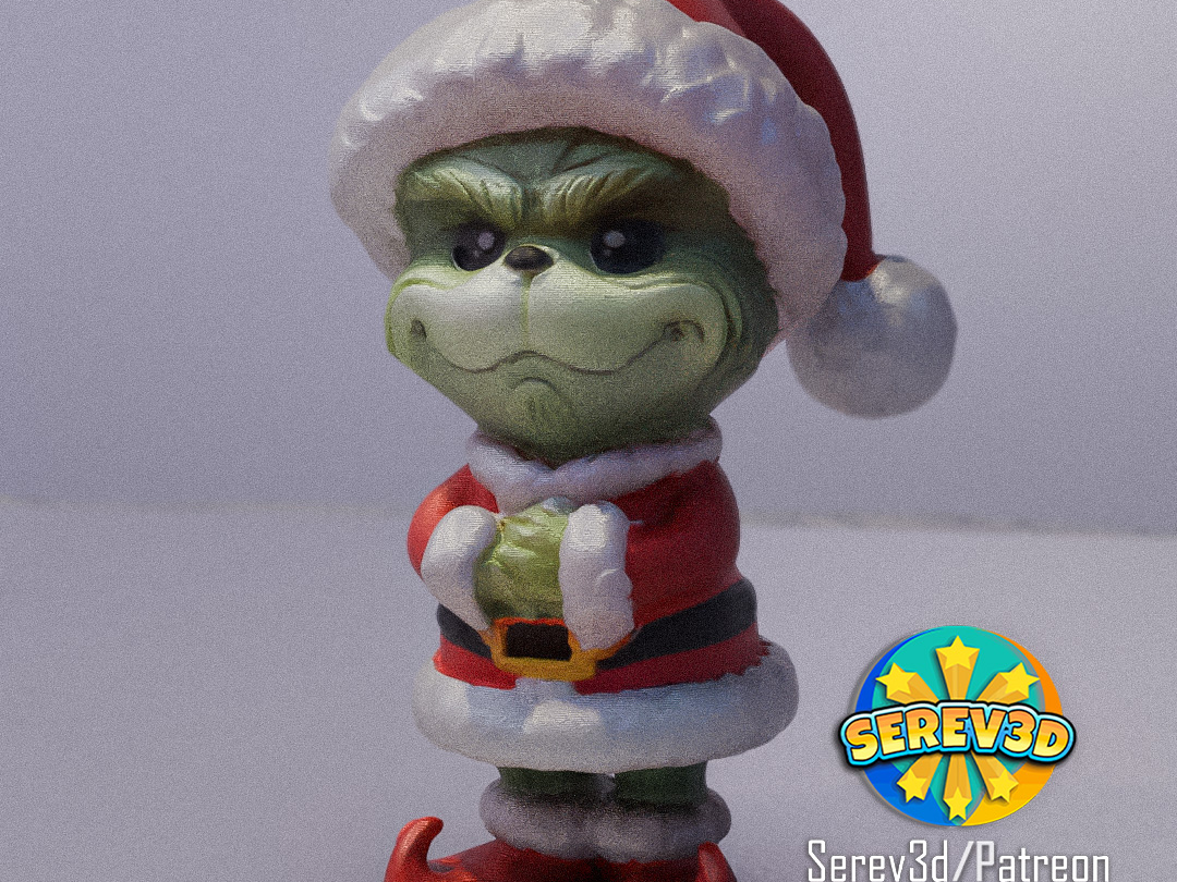 Christmas Grinch in Santa Costume - Serev3D