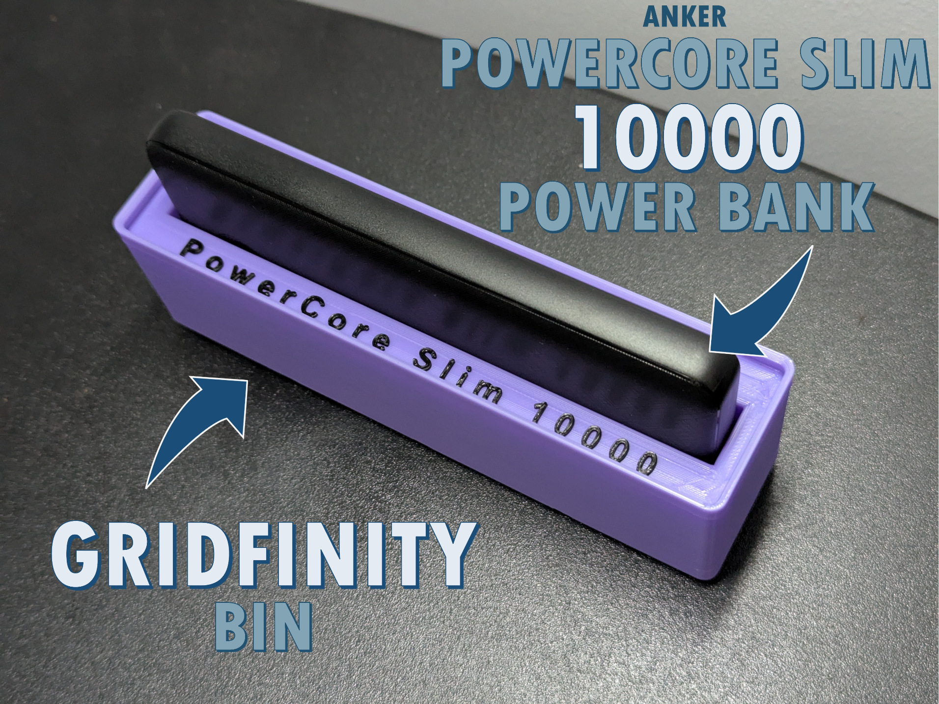 Anker PowerCore Slim 10000 Powerbank - Gridfinity!