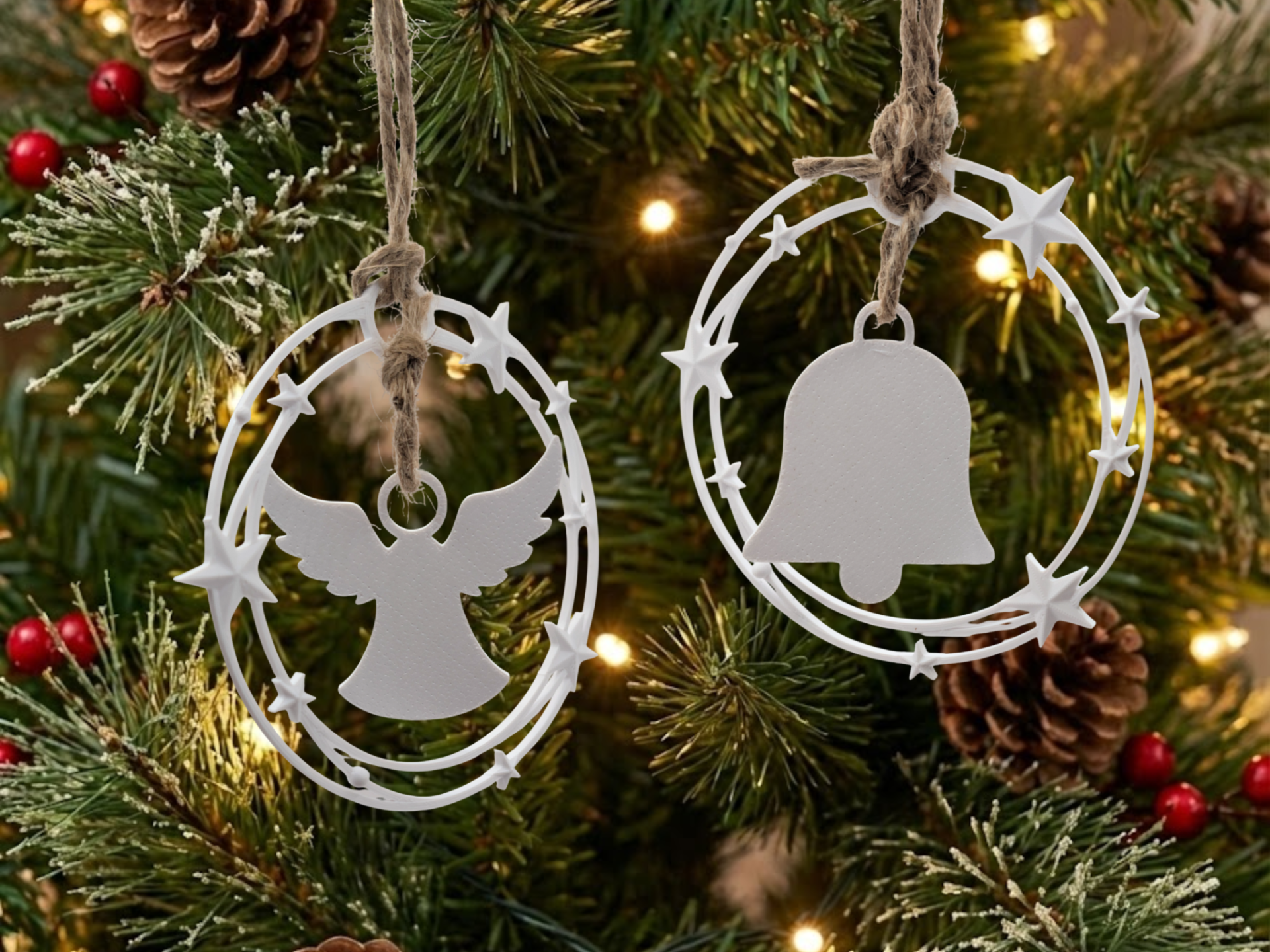 ONLY 10g - Christmas Ornaments: Angel & Bell