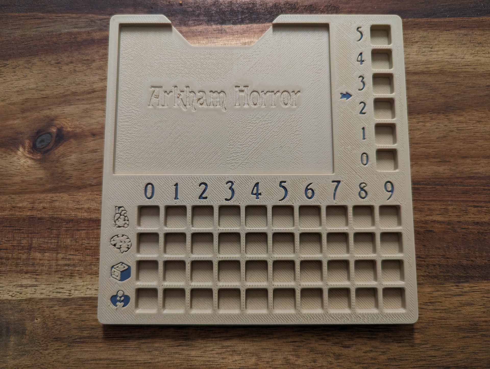 Arkham Horror multicolored player dashboard