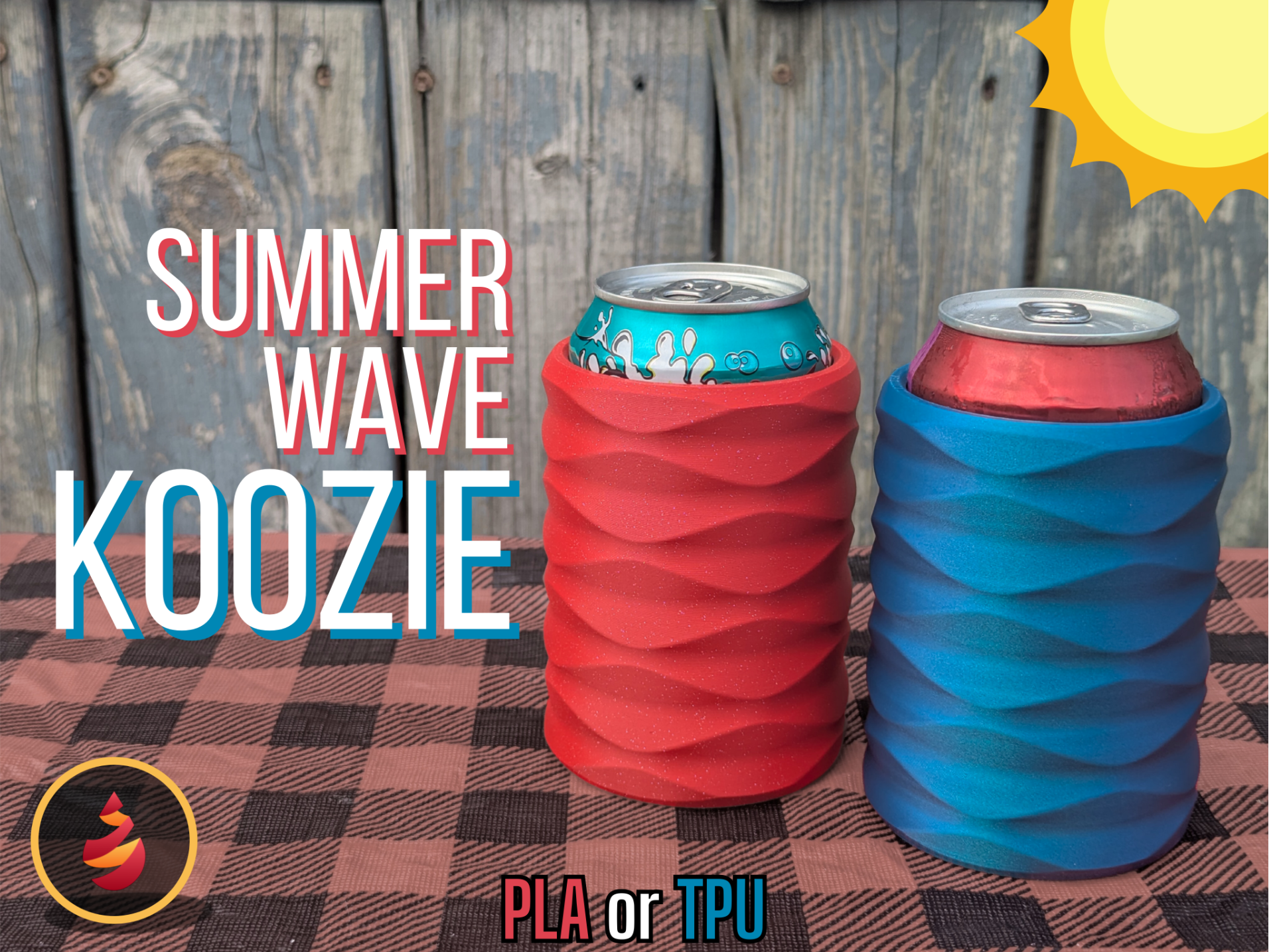 Summer Wave Koozie
