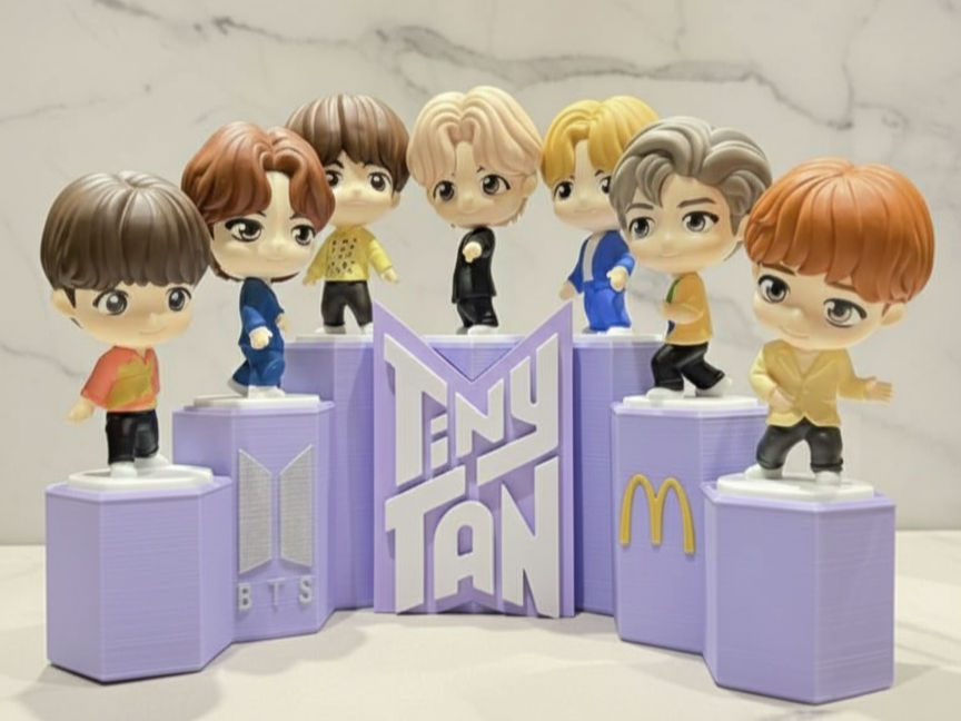 Tiny Tan BTS Stand Mcdonald's Happy meal set
