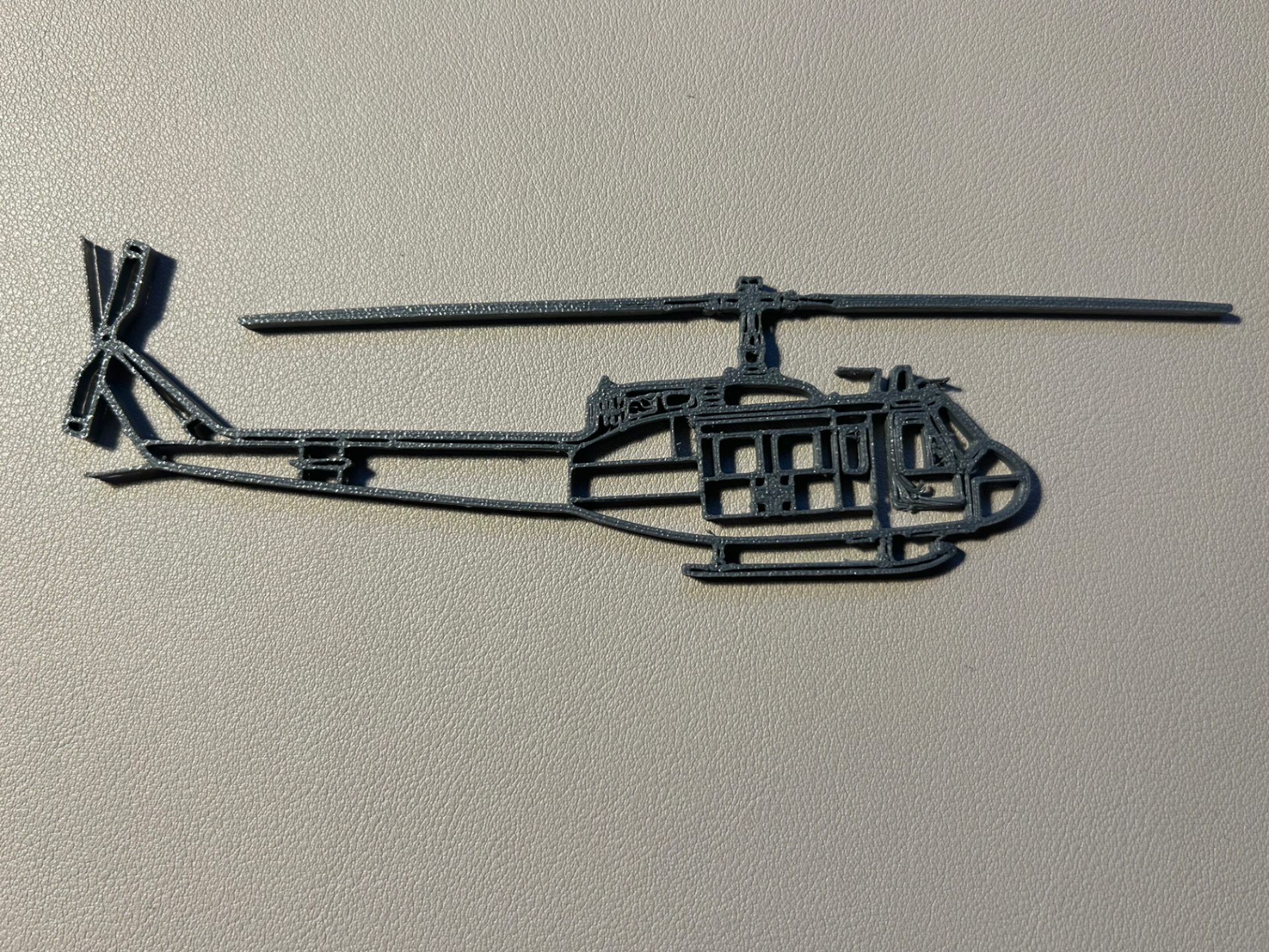 Bell U1 Helicopter Silhouette