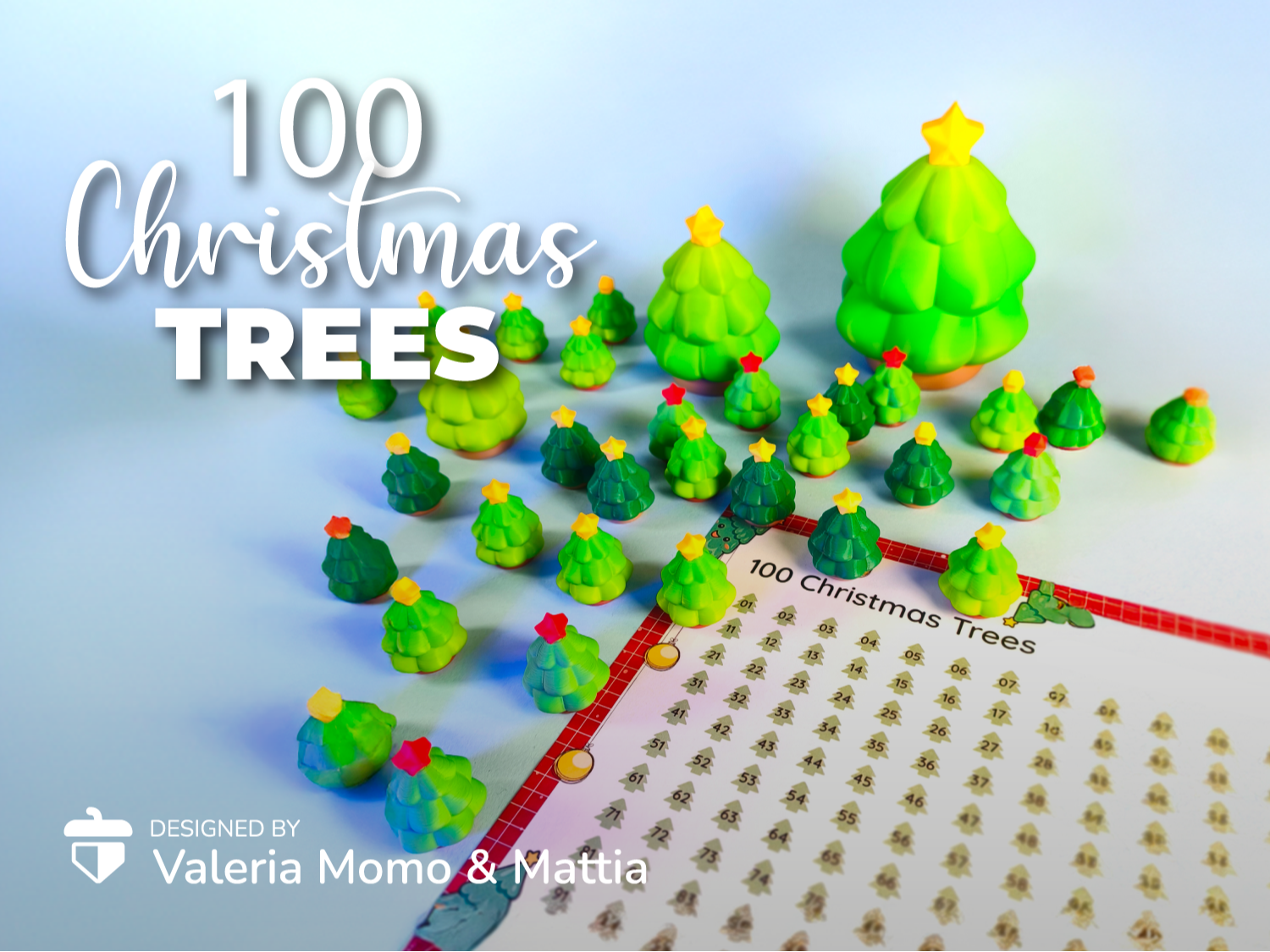 100 Christmas Trees Challenge Game + PDF!