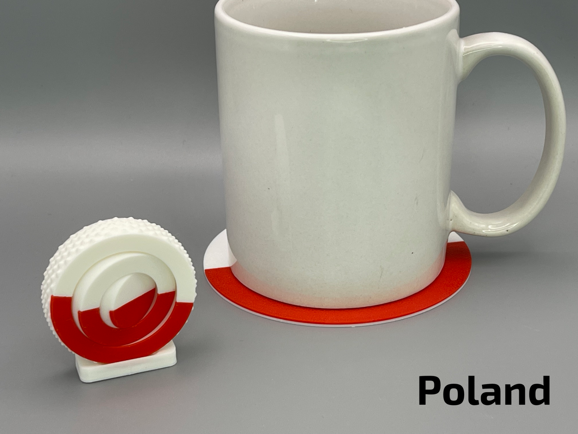 Polish Flag - Textured Gyro Fidget Spinner