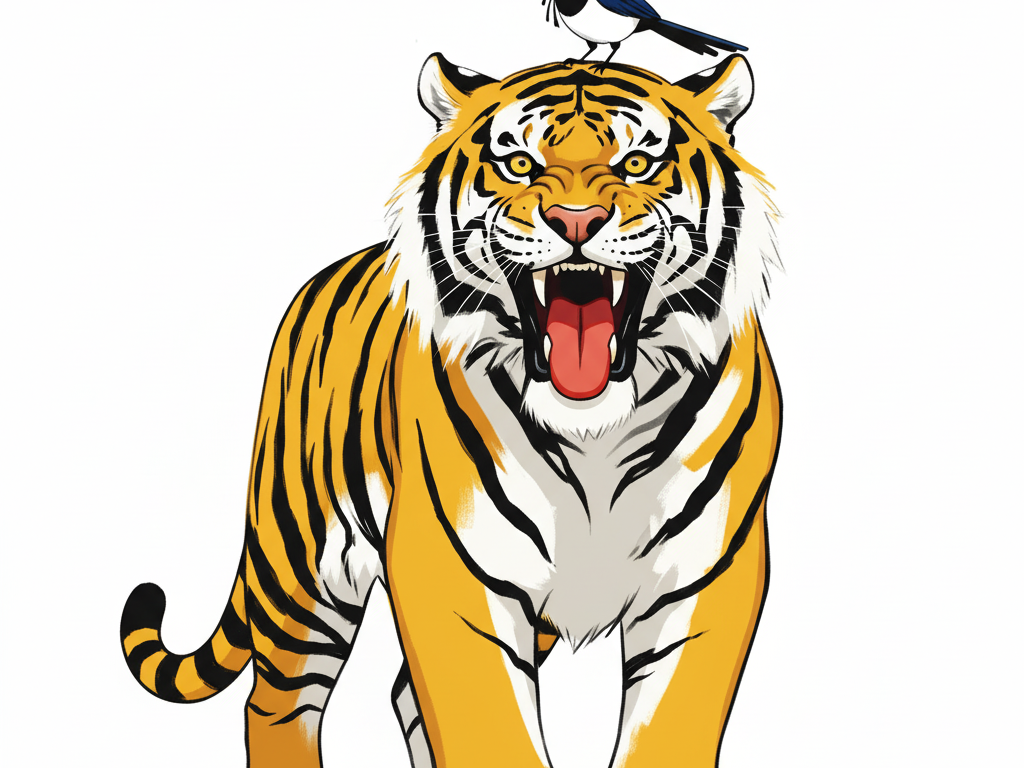 Tiger and Magpie