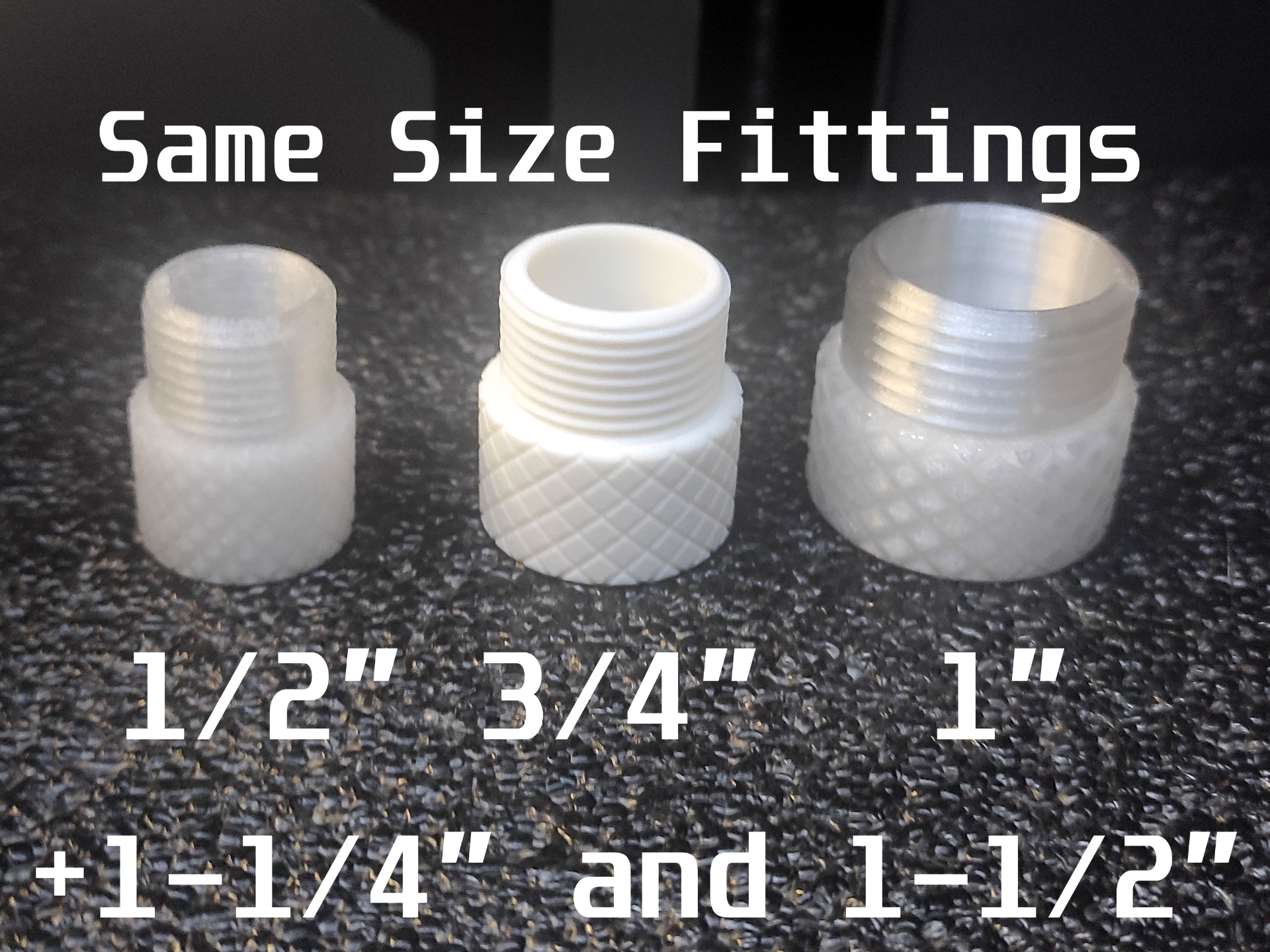 Same Size Pipe Thread Fittings/Extenders 1/2,3/4,1