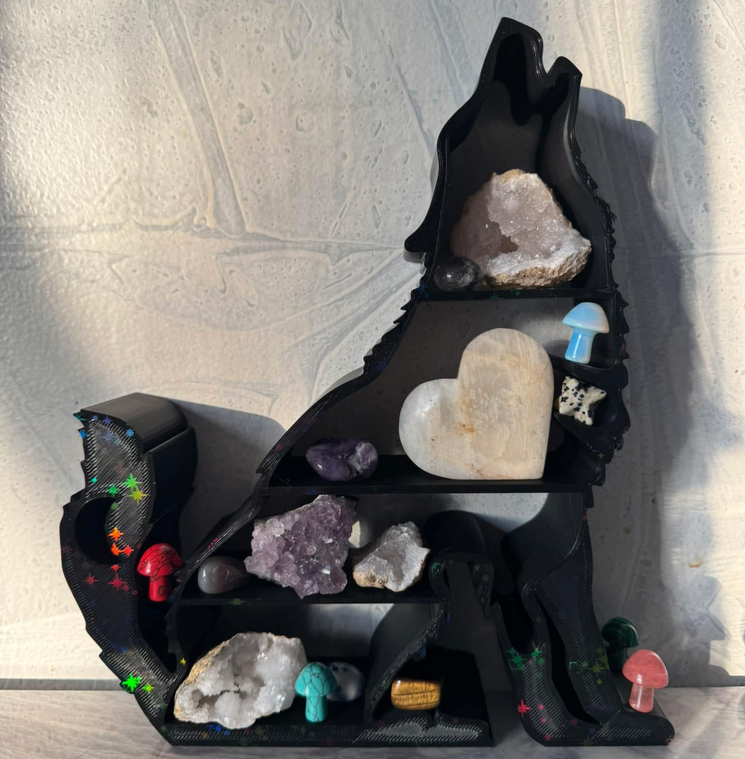 Howling Wolf Desk Display Shelf