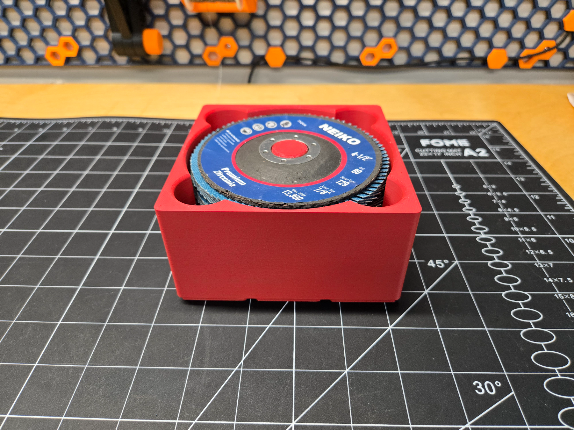 Gridfinity 4.5" Grinding Disc Holder