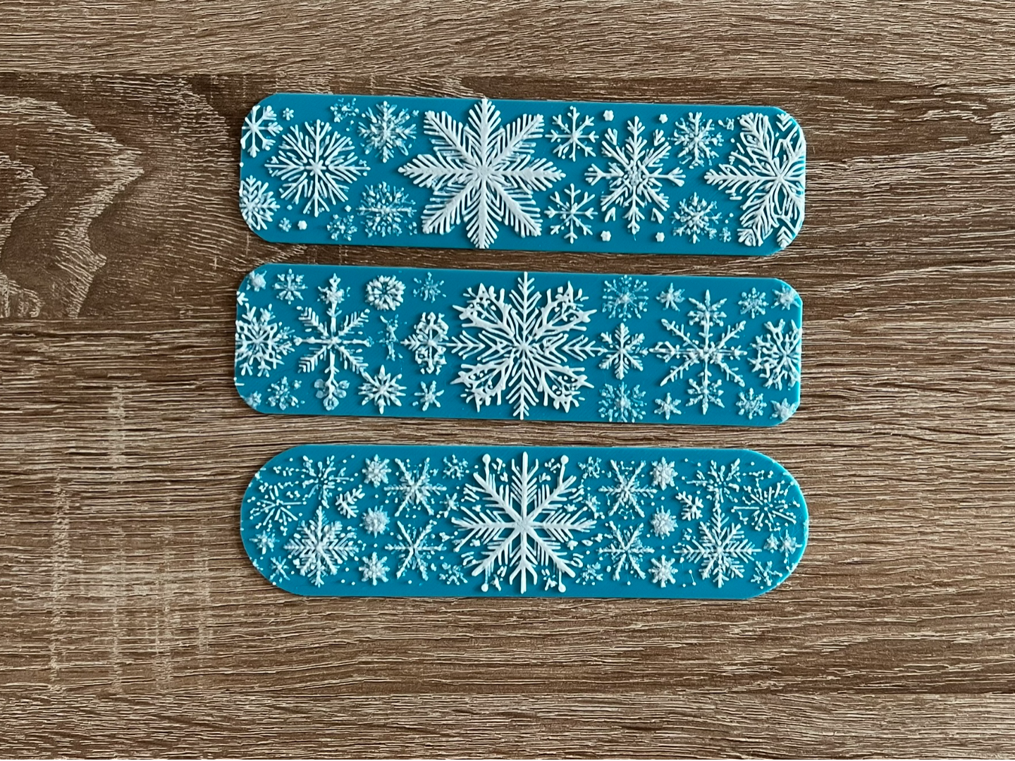 Snowflake Hueforge  Bookmark Set Two Colors