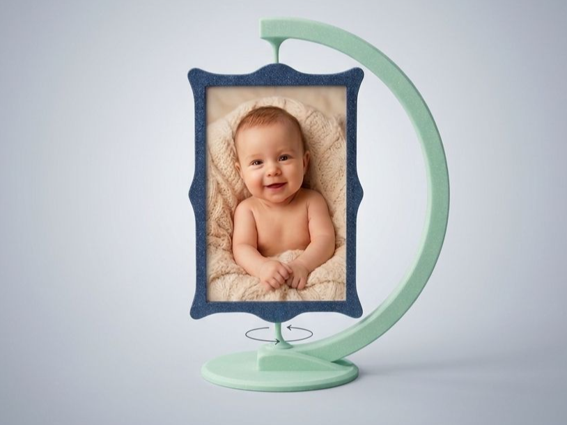 Decorative rotating photo frame 4X6"