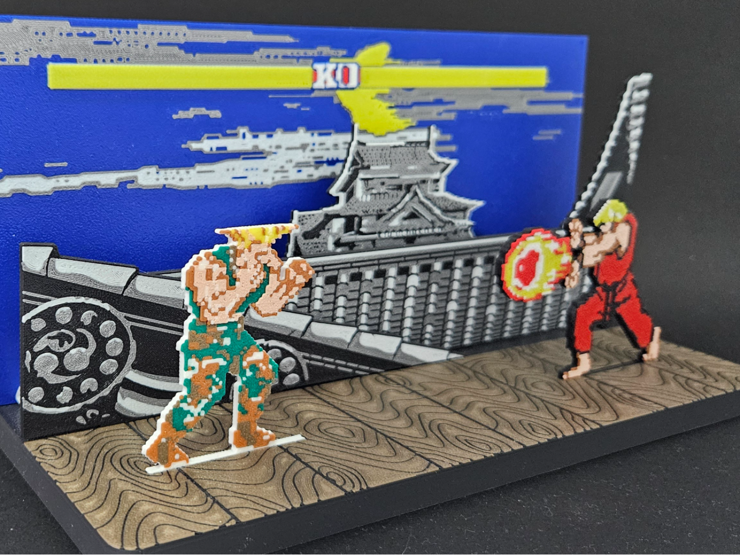 Guile SF2- Classic Edition (Diorama & Keychain)