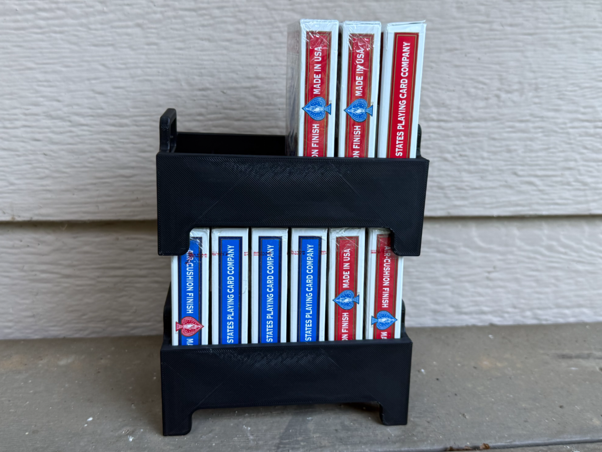 Stackable 6 17mm x 65mm Decks Playing Card Tray v1