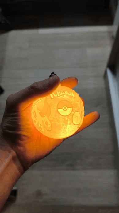 Pokemon 3d Lithophane Ornament