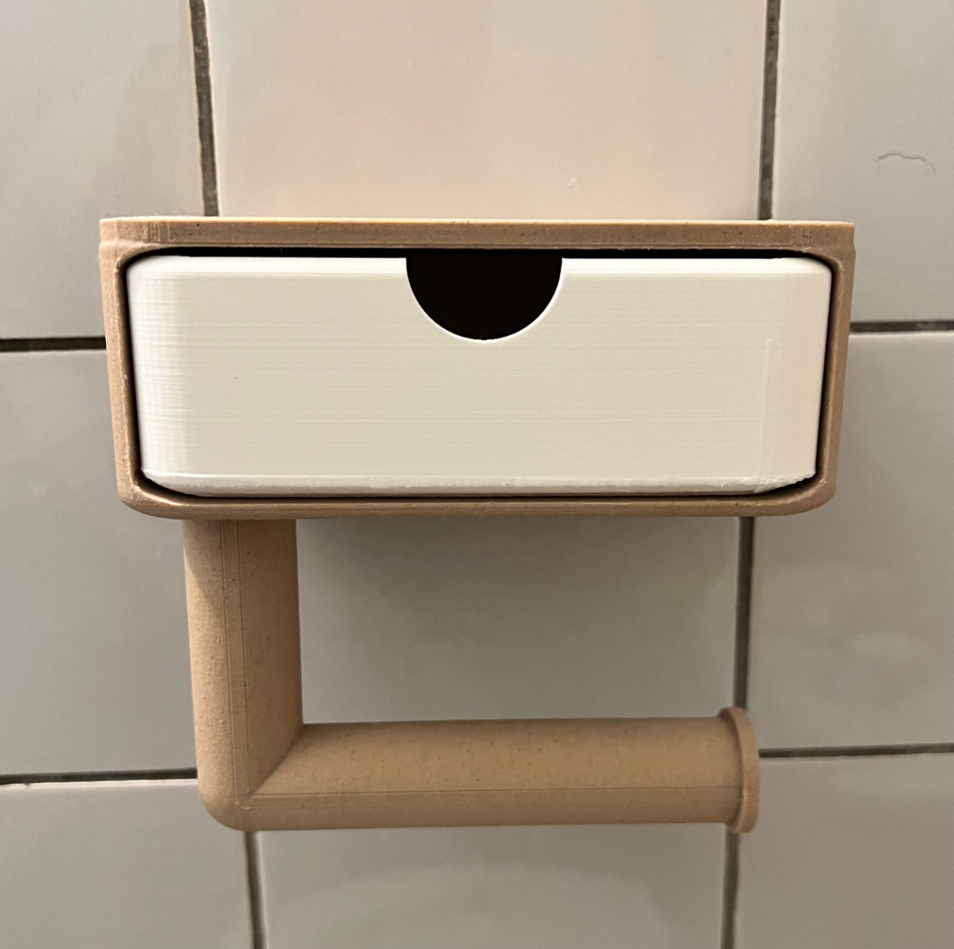 Toilet paper holder with shelf