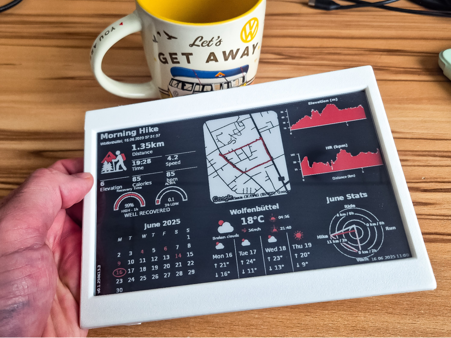 Housing for 7.5" Waveshare paper ink display