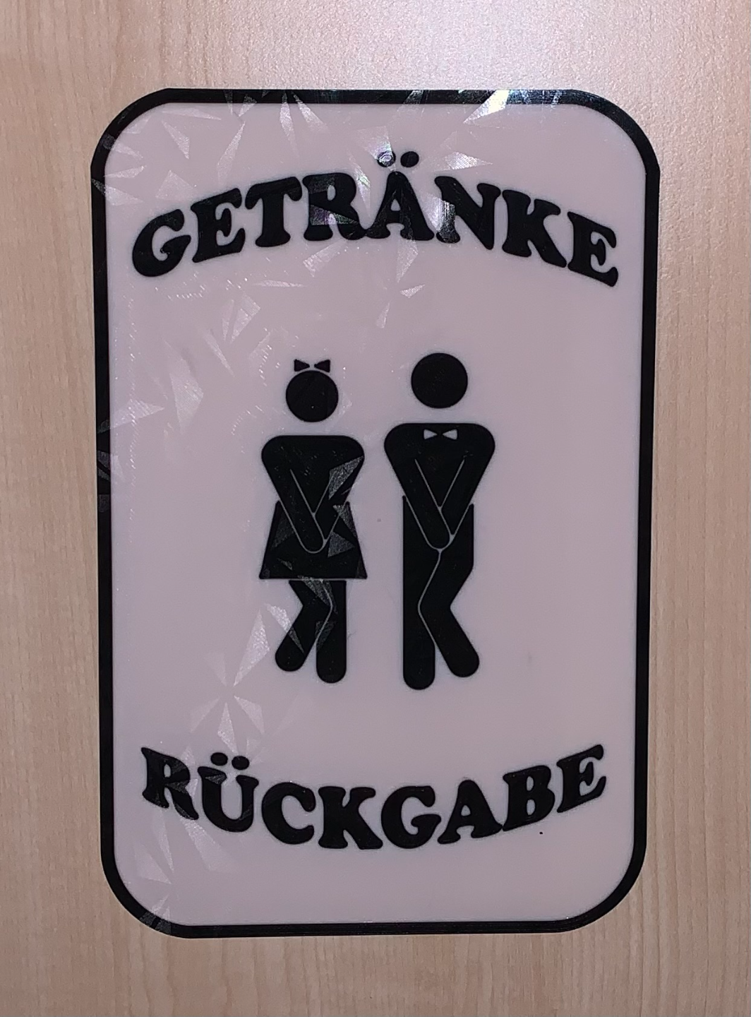 Getränkerückgabe Schild