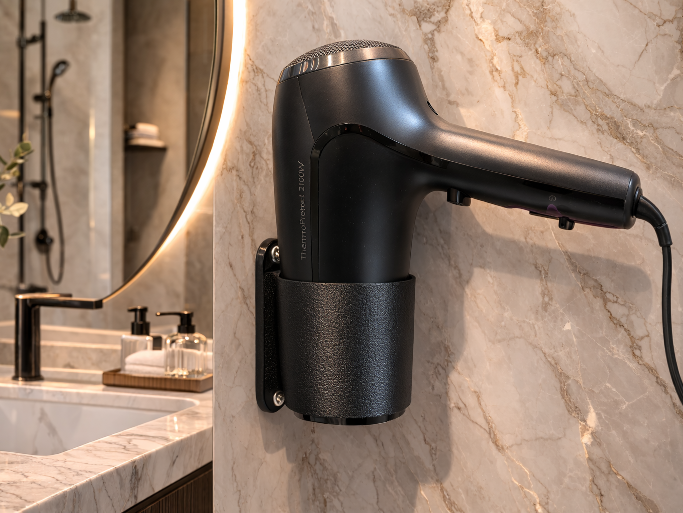 Hairdryer / Heatgun wall holder (v2)