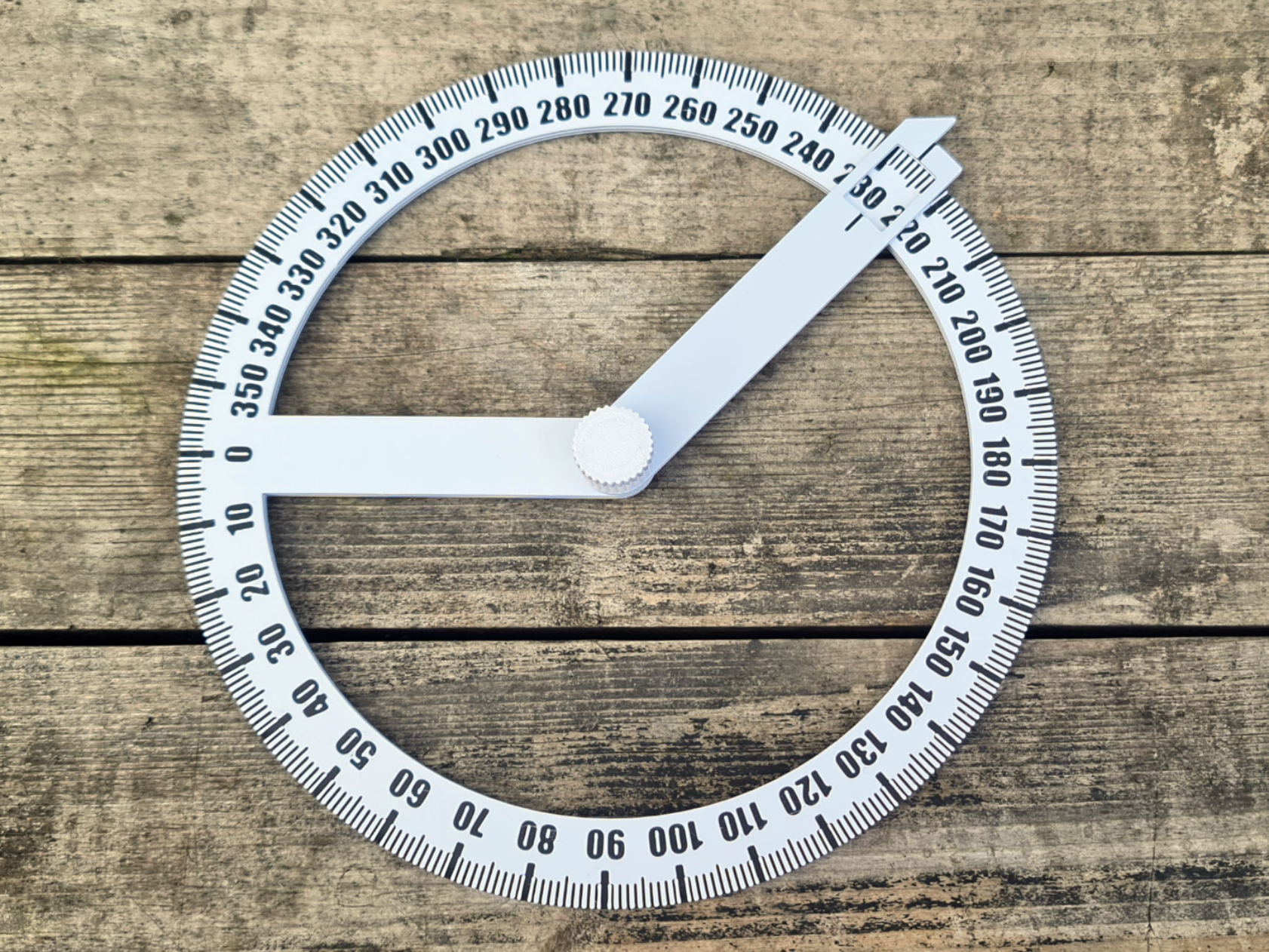 360° Circular Protractor CCW +  CW (22cm Diameter)