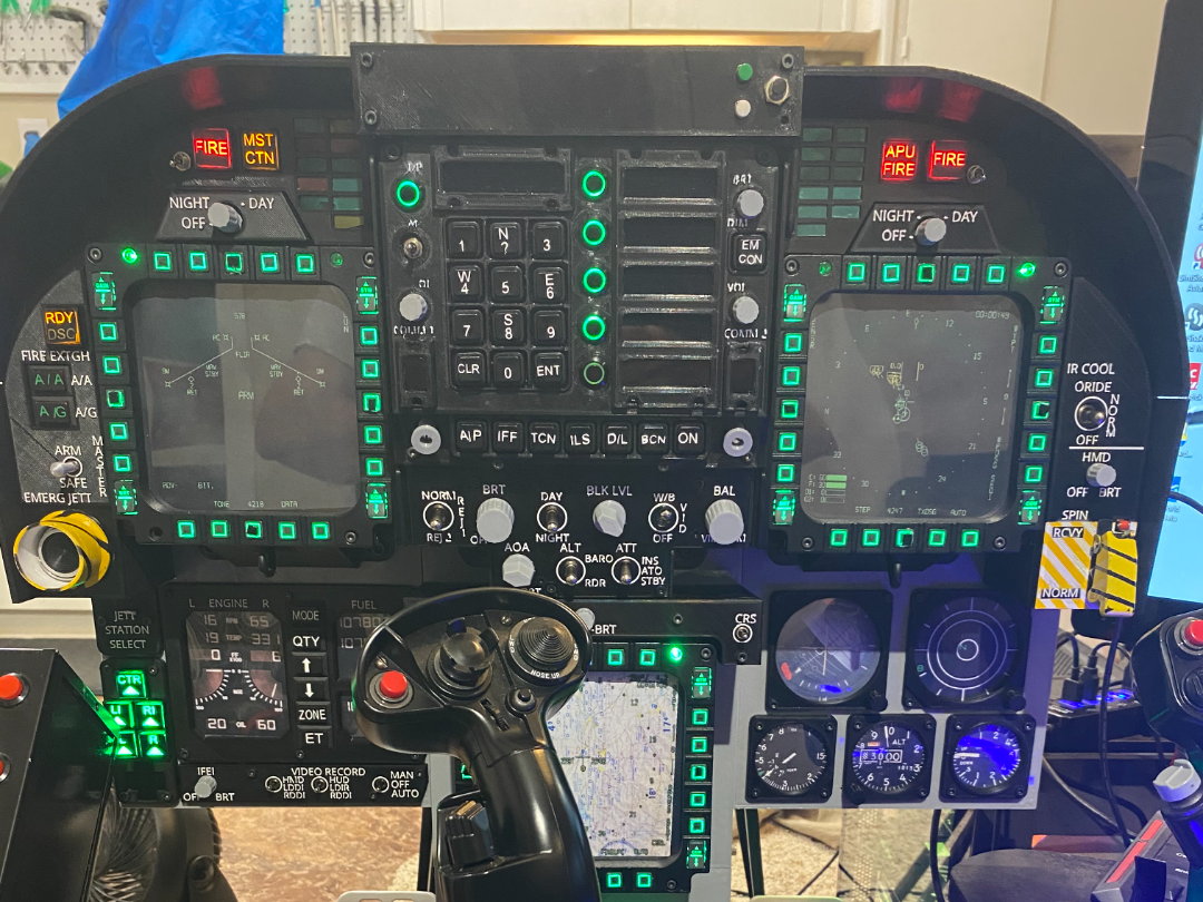 3D Printed FA/18c Cockpit for DCS