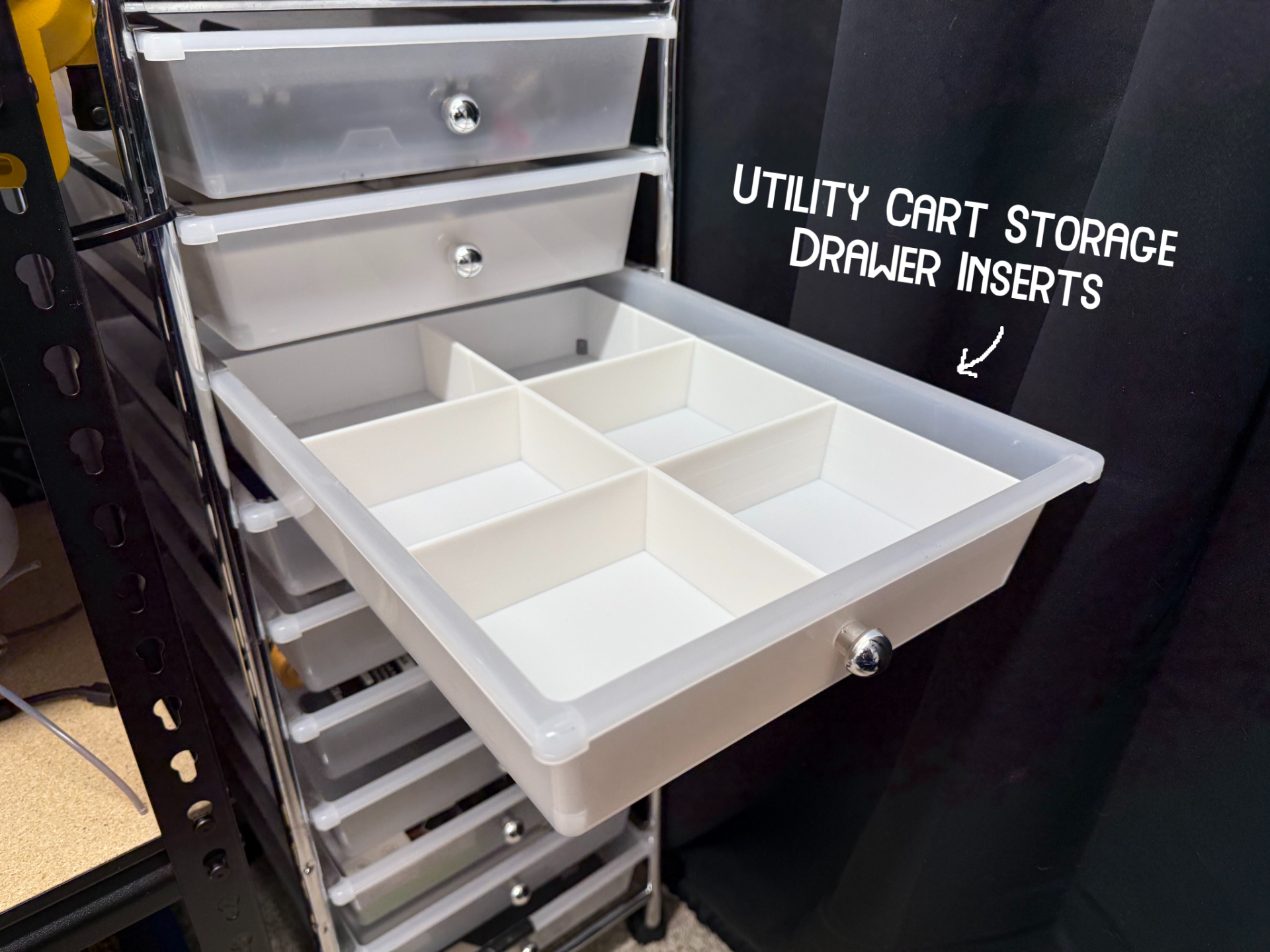 Utility Cart Storage Drawer Inserts