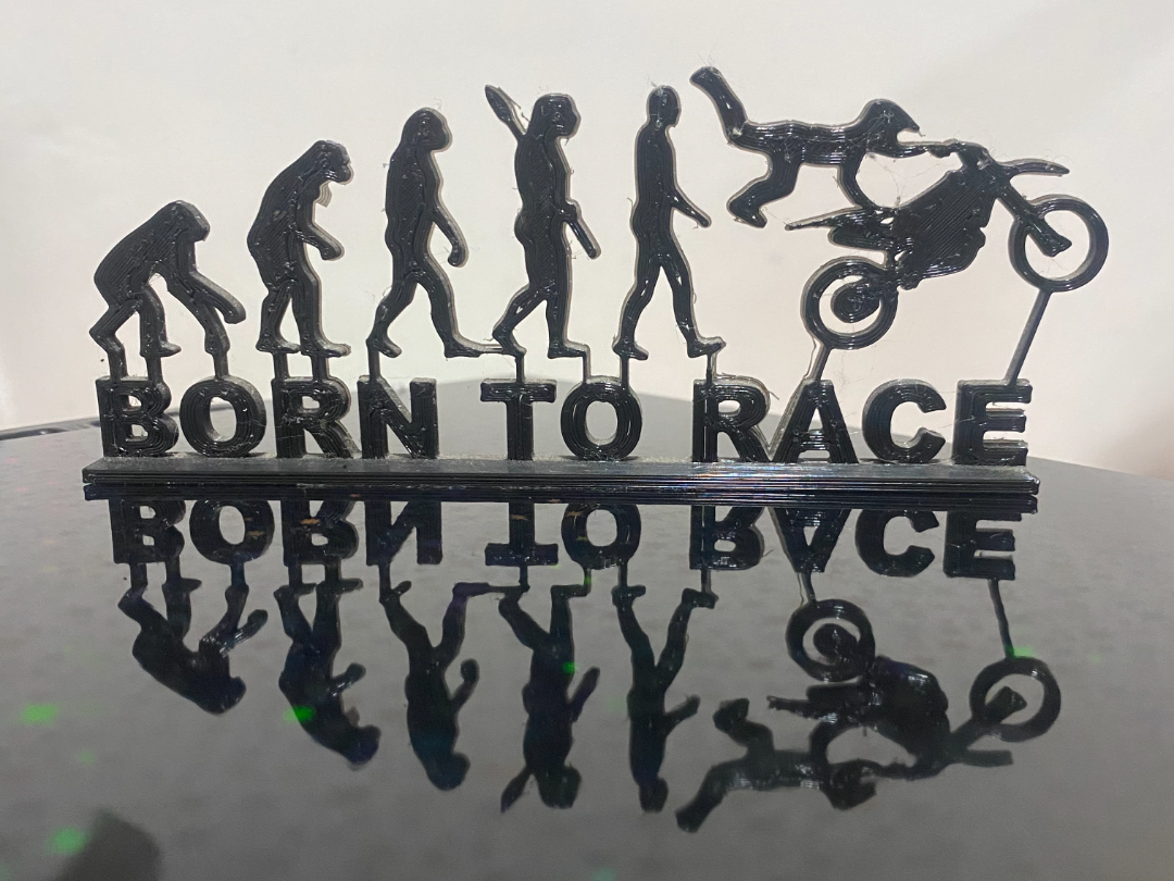 Born to Race Monitor Topper TV Sign 3D Print