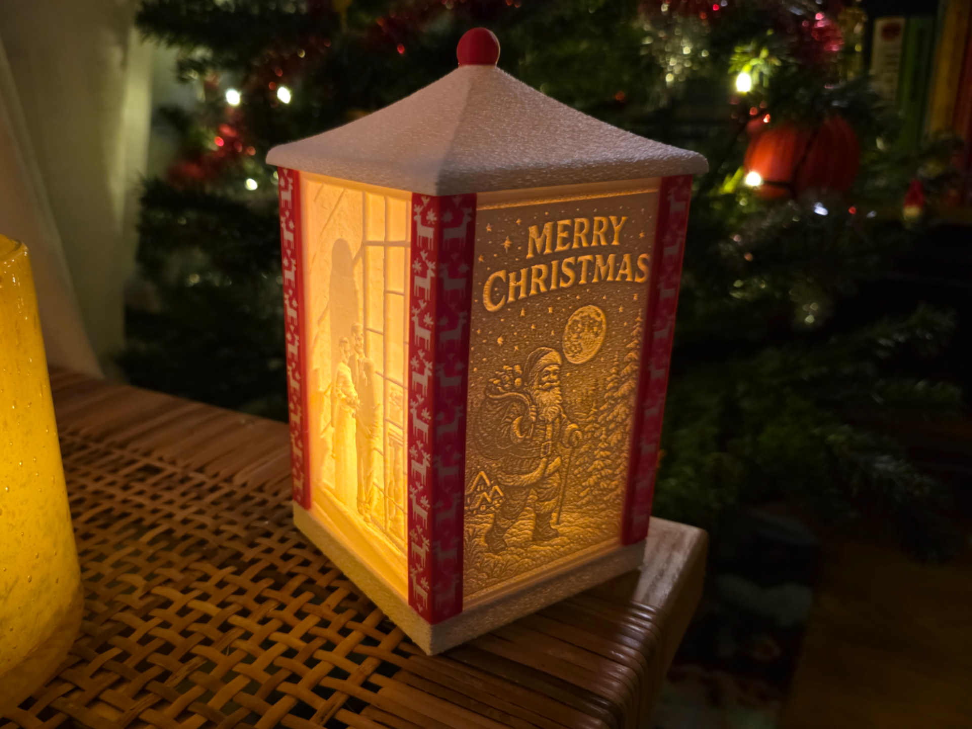 Lithophane Christmas Lantern – LEDKIT001- Tealight