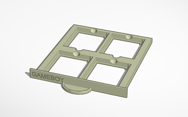 fixed gameboy tray for gameboy games with bumb