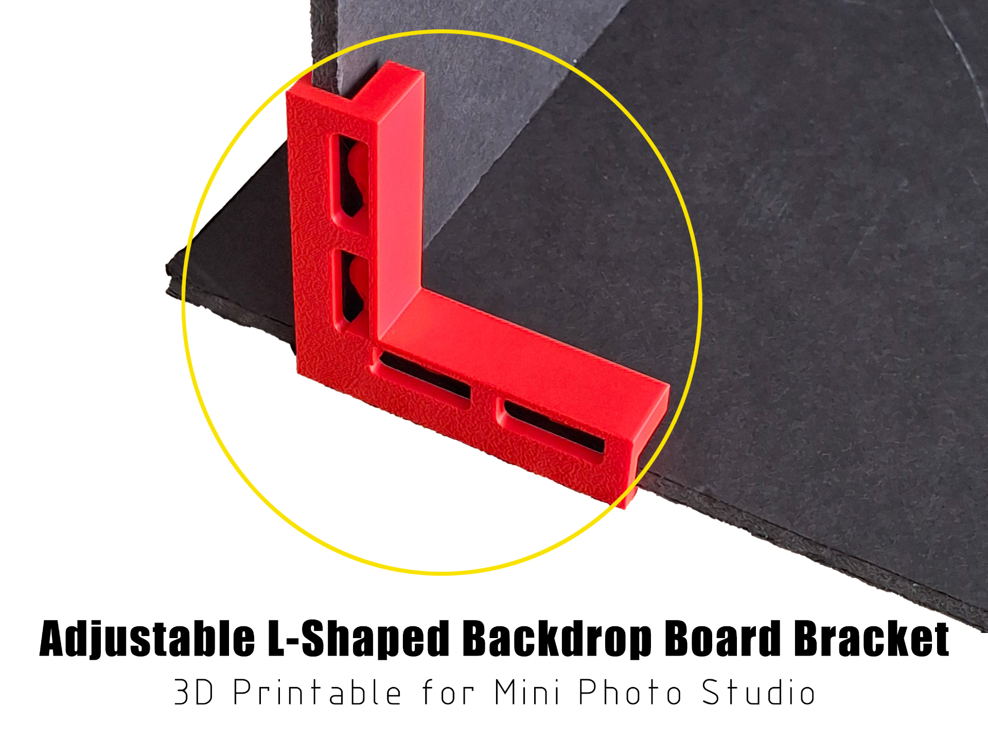 Adjustable L-Shaped Backdrop Foam Board Bracket