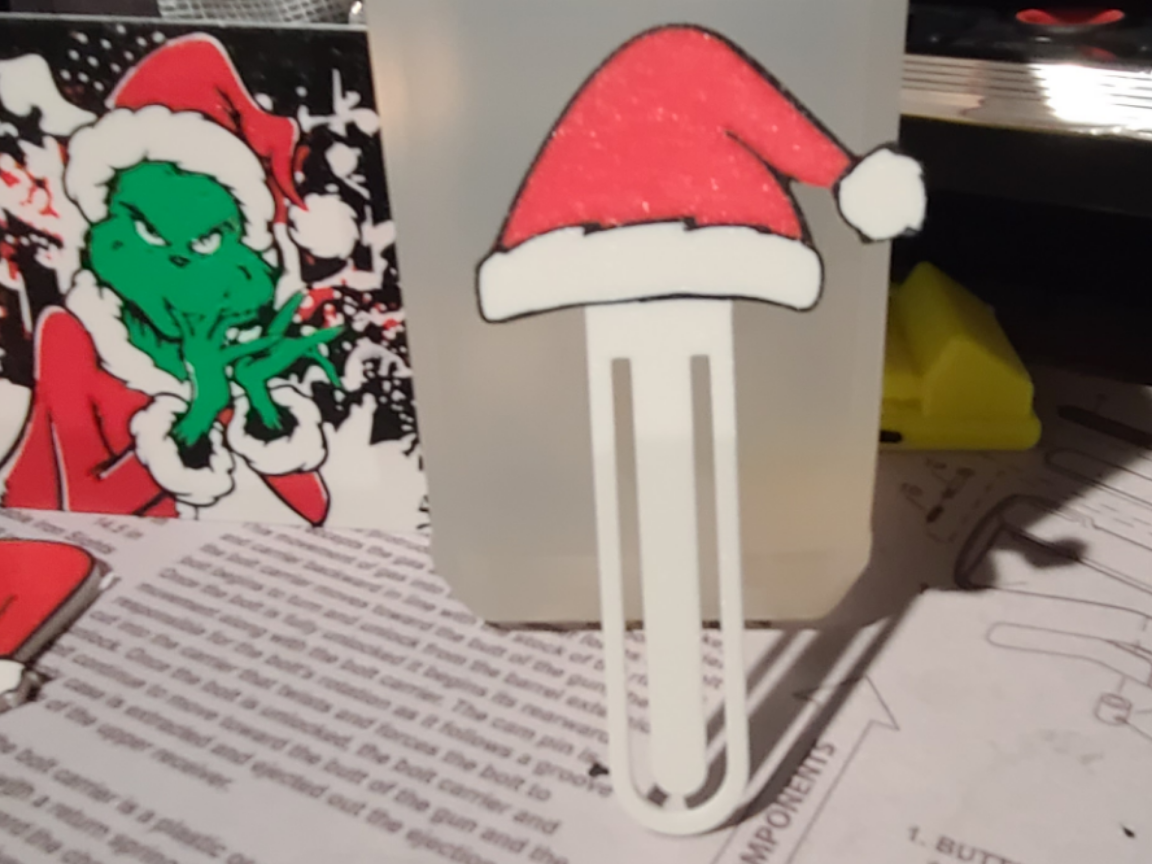 Santa Hat Bookmark A Festive Way to Mark Your Spot