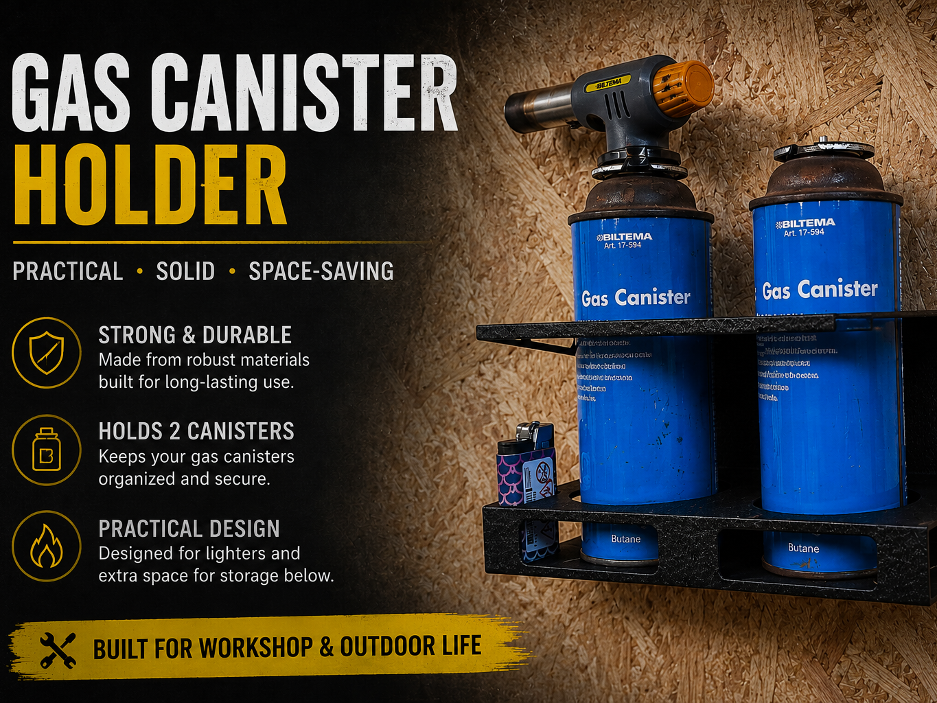 Wall mount for gas burner or any can.