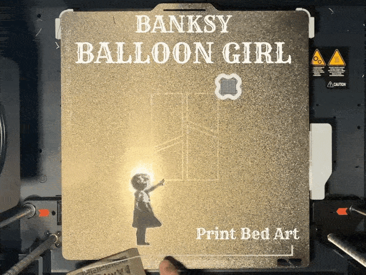 Waste-to-Art Balloon Girl Bed Print