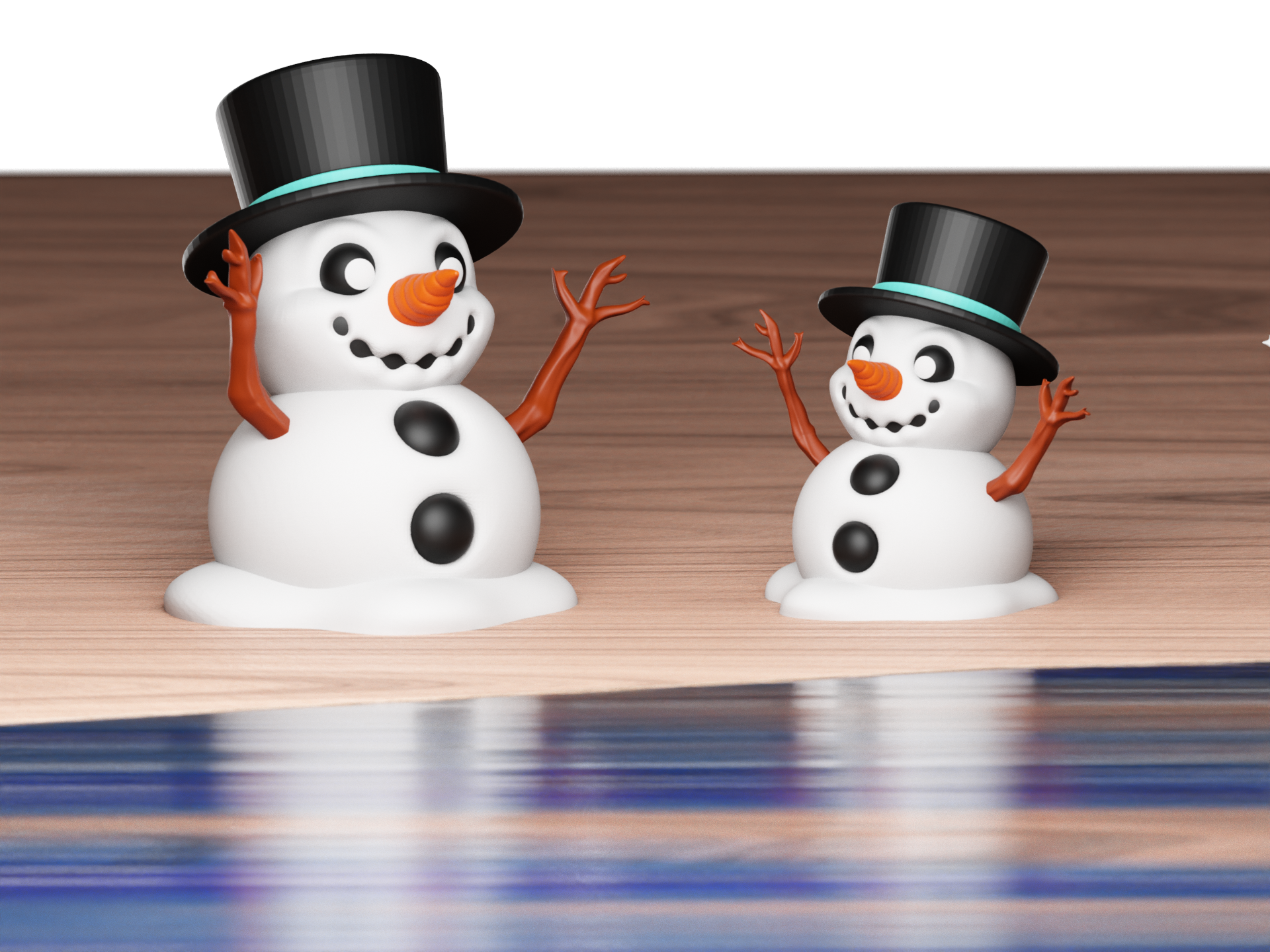 Cute Snowman Hat (2 color print option / split )