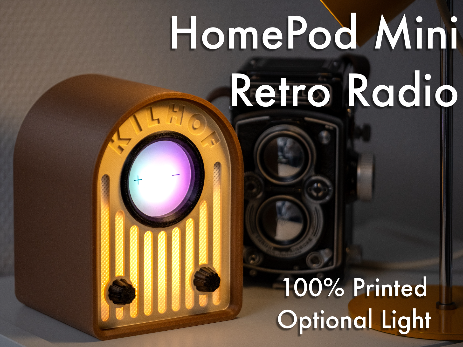 HomePod Mini Retro Radio - 100% printed