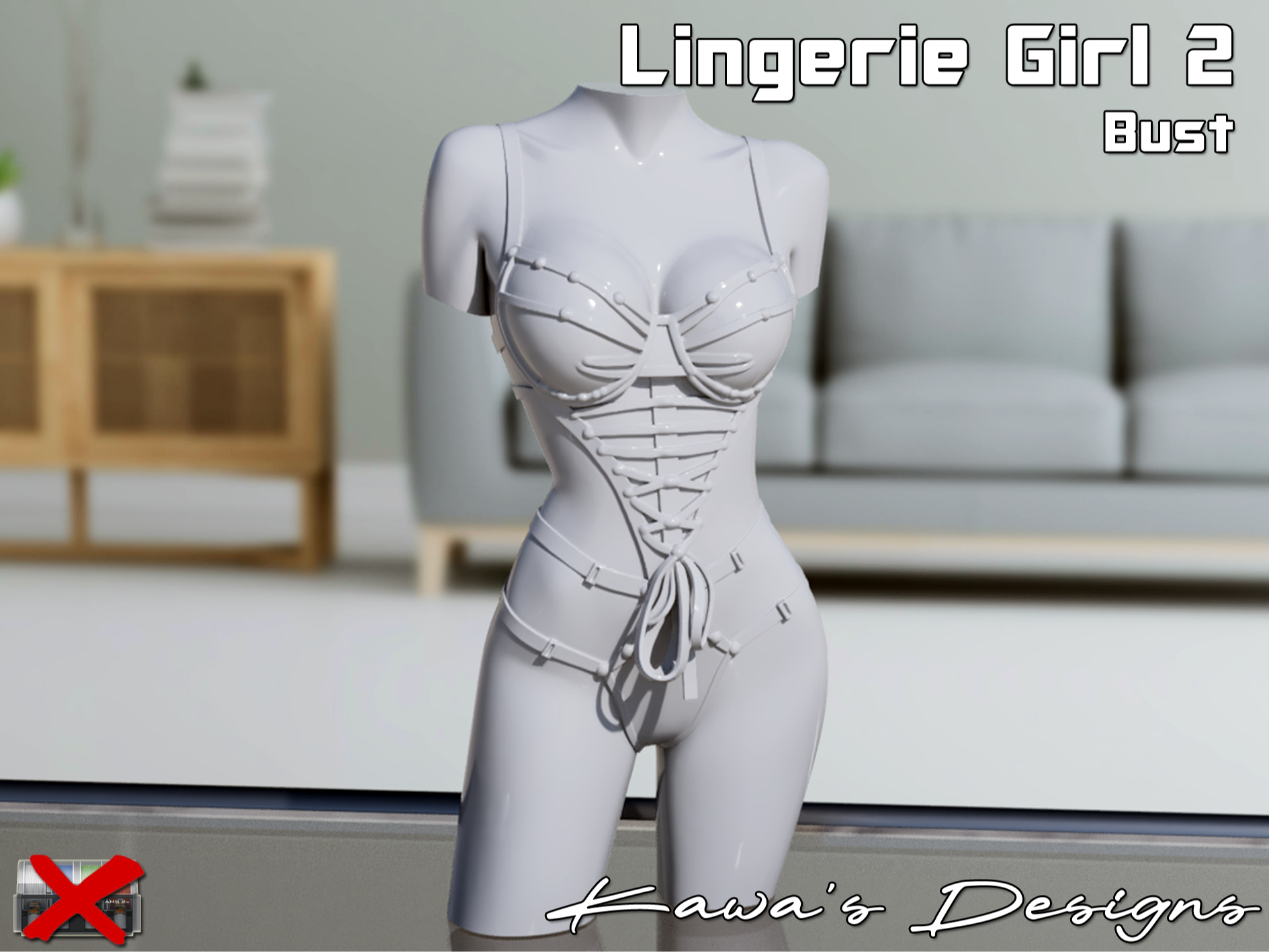 Lingerie Girl Bust 2