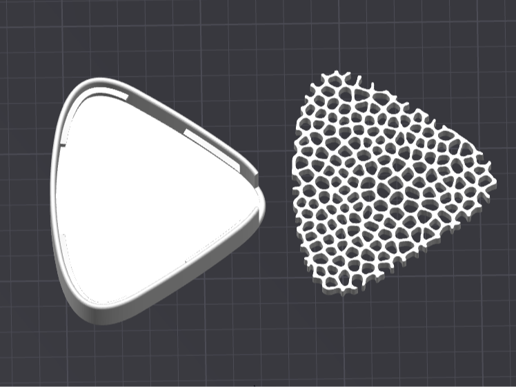 Triangle Soap Dish with Voronoi Drain Tray