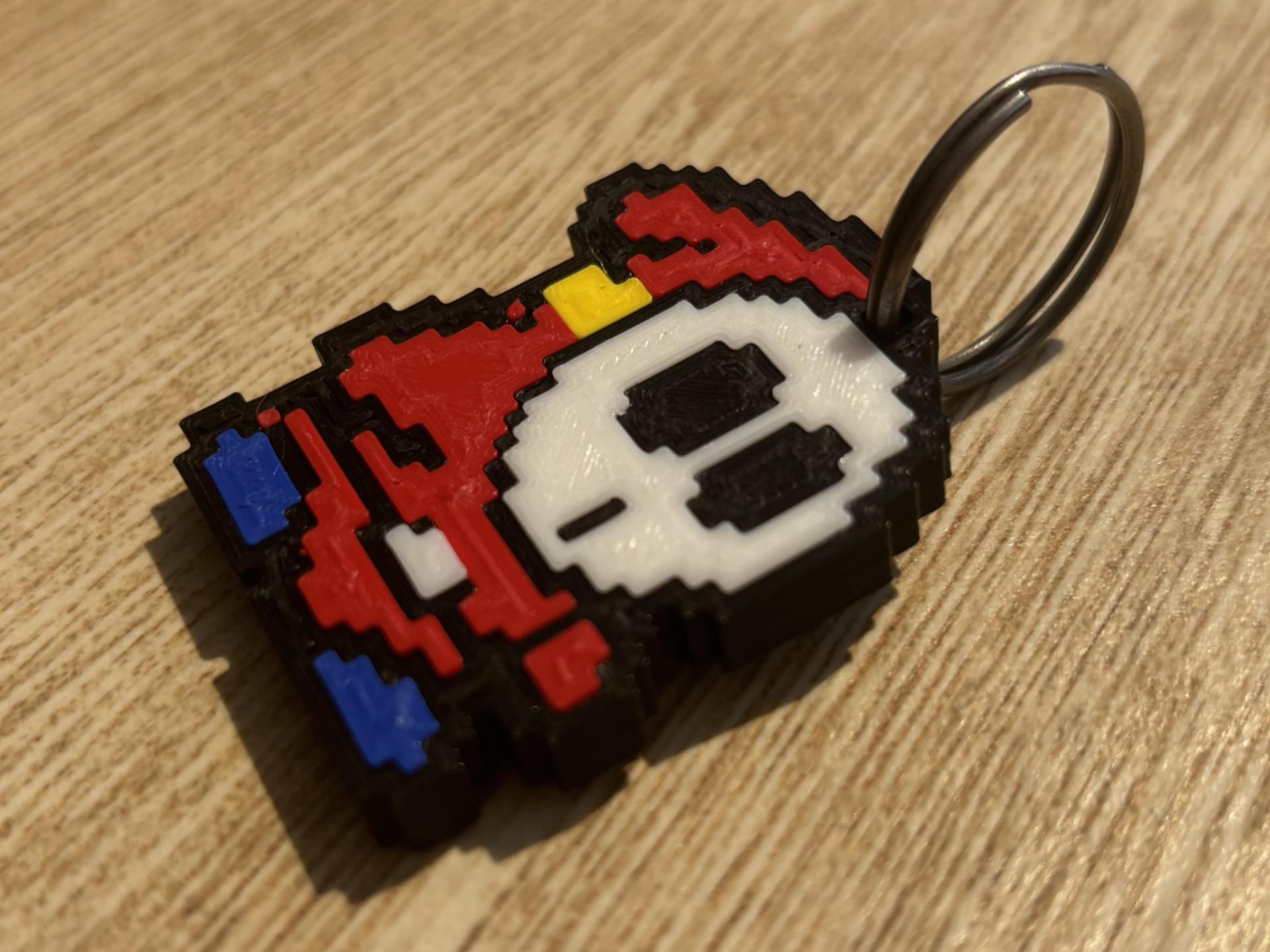 8-bit Mario Shy Guy Keychain – No-Glue Assembly