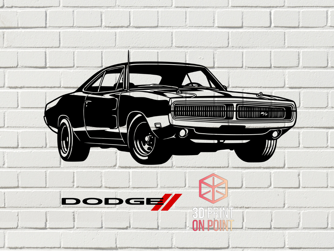 1969 DODGE CHARGER - 2D WALL ART #2