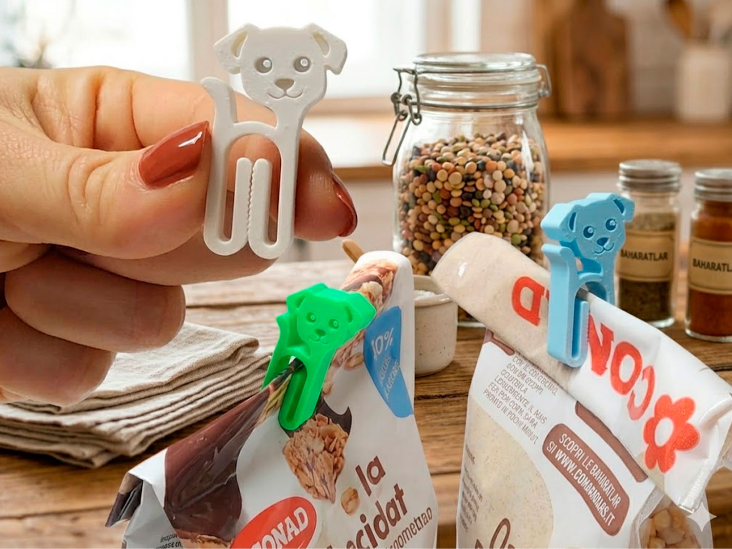 Mini Clip Dog - Close bags packages envelopes easy
