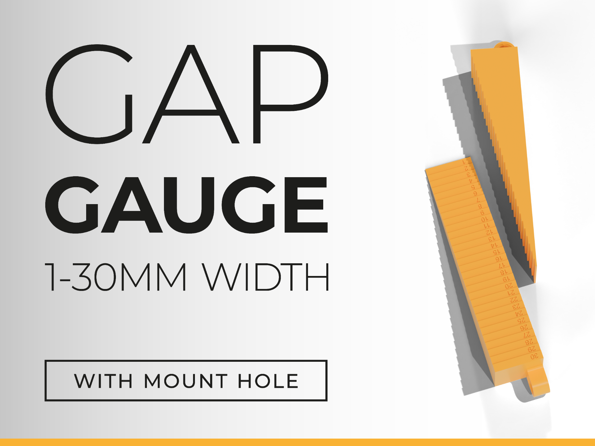 Gap gauge 1-30mm - with mount hole