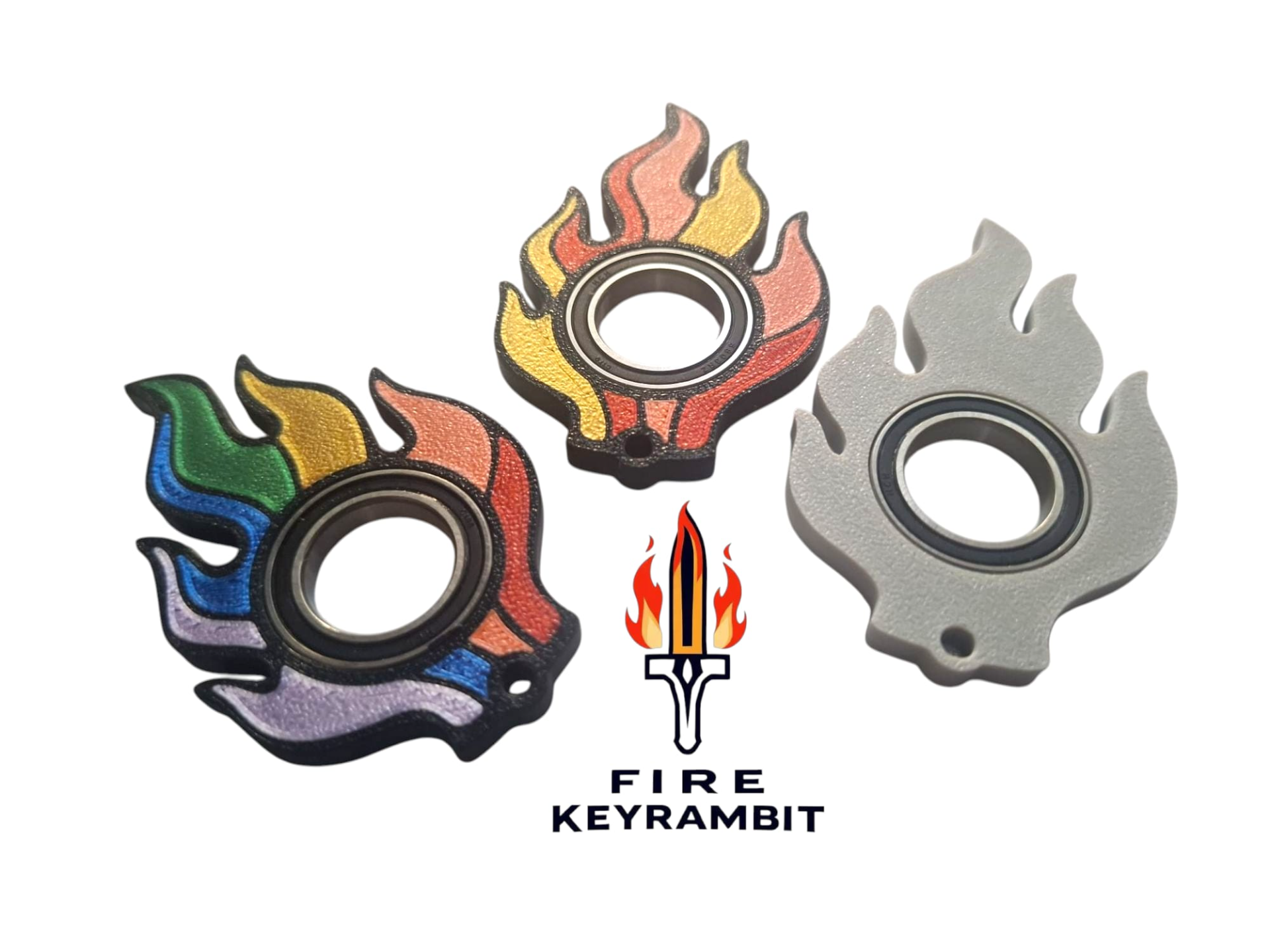 Fire Keyrambit keychain multicolor