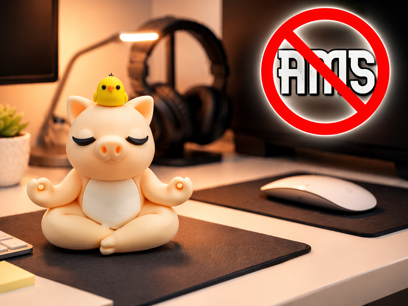 Zen Desk Buddies - Pig (No AMS, Multi-Part)