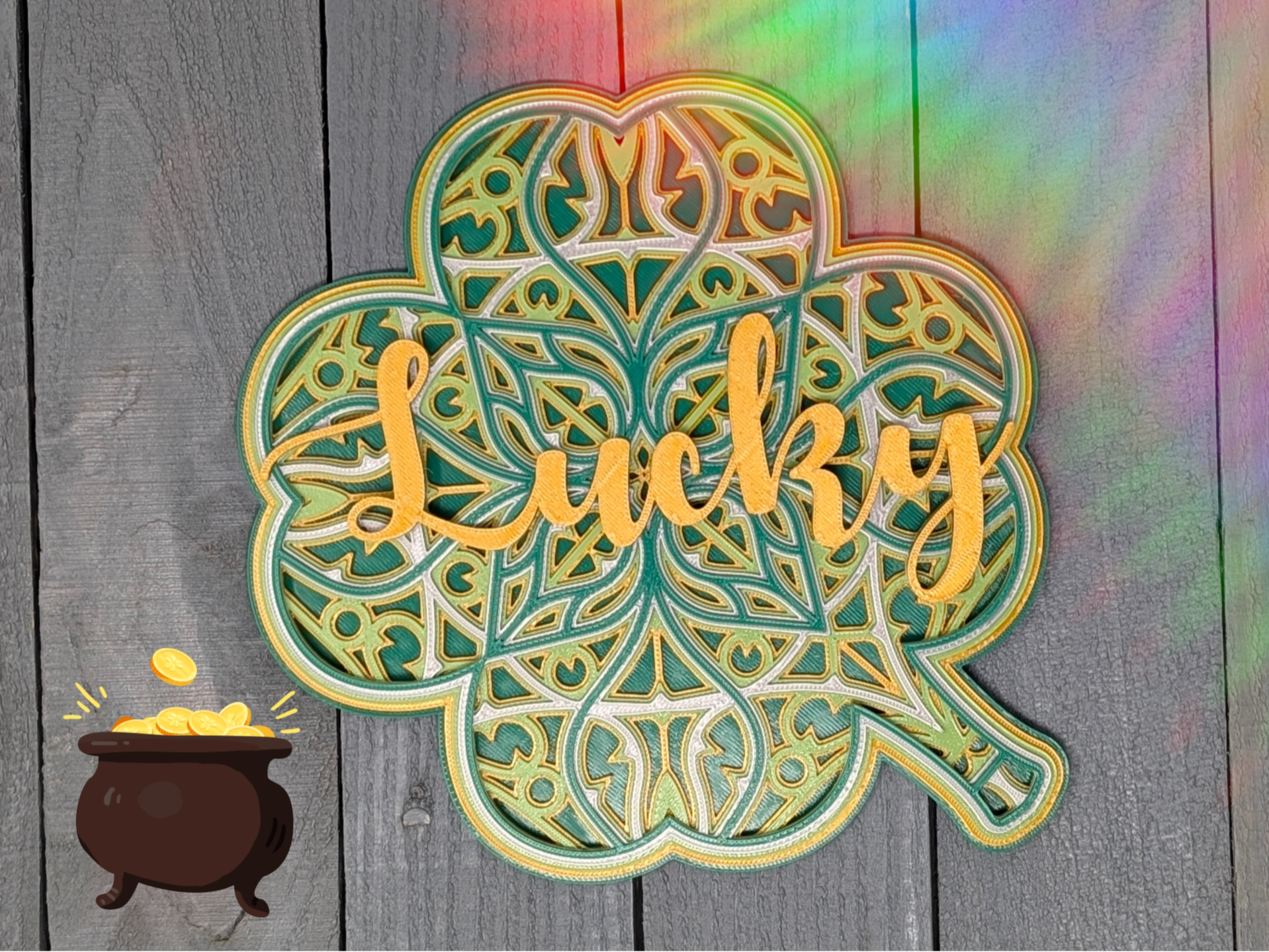 "Lucky" Shamrock Mandala