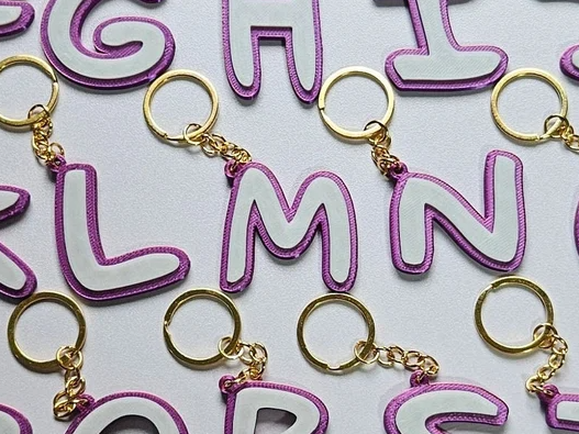 Letter M keychain
