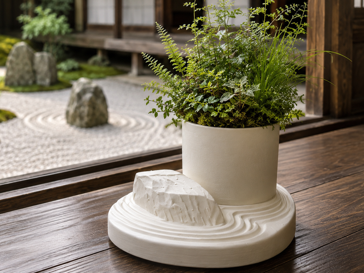 プランター（枯山水）　インナーポット付き