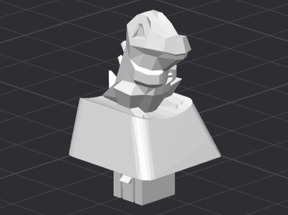 Membrane Keyboard Keycap Low Poly Totodile
