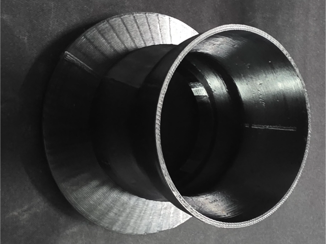 H2 Series Exhaust port + tube 100% 3d printed